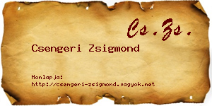 Csengeri Zsigmond névjegykártya